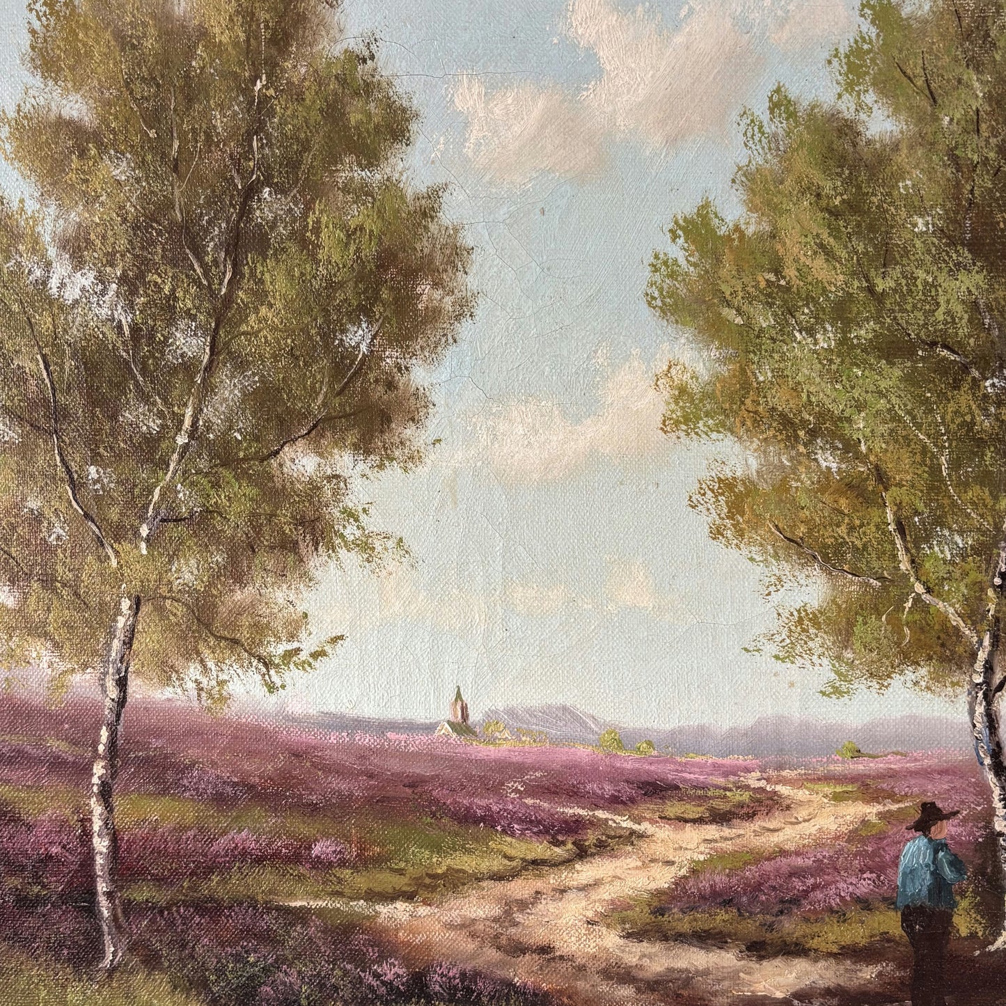 Remarkable Oil Painting Animals "Shepherds Hut" Wonderful Large Art