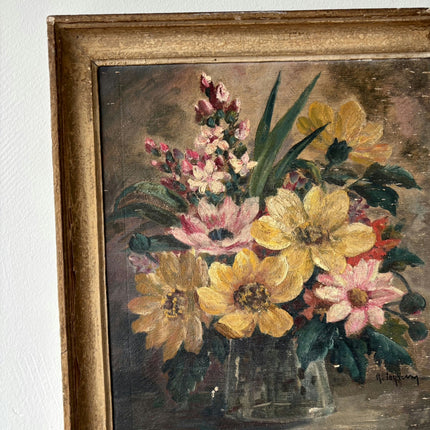 Fine Oil Painting Still Life "Fleur" Authentic Small Artwork Holland Art Shop