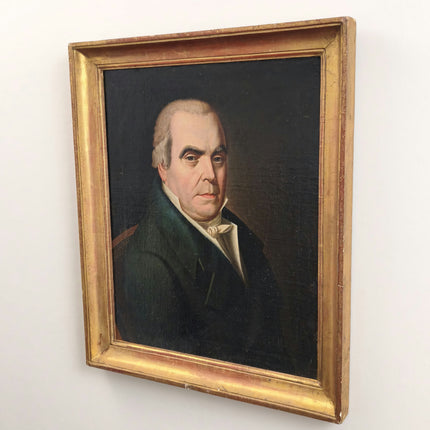1818 Antique Portrait Oil Painting "Seated Gentleman" Art Holland Art Shop