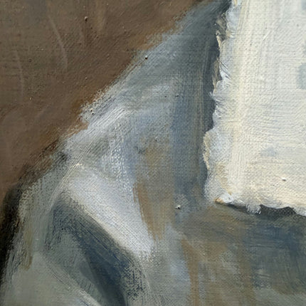 Timeless Portrait Oil Painting "Seated Woman" Original Small Art Holland Art Shop