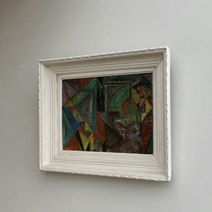 Handcrafted Abstract  Oil Painting "Painted Frame" Authentic Art Holland Art Shop