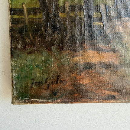 Vintage Still Life Oil Painting "Canvas Back" Detailed Small Artwork Holland Art Shop