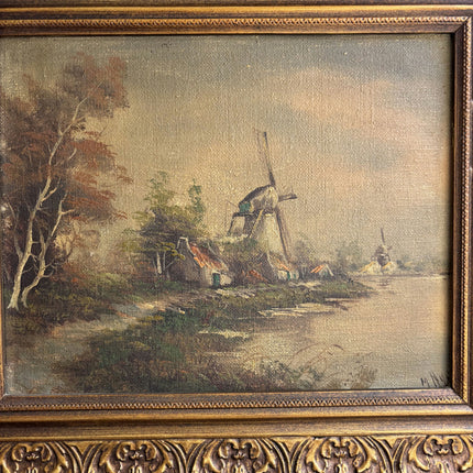 Traditional Landscape Oil Painting "Thatched Cottage" Expressive Dutch Artwork Holland Art Shop