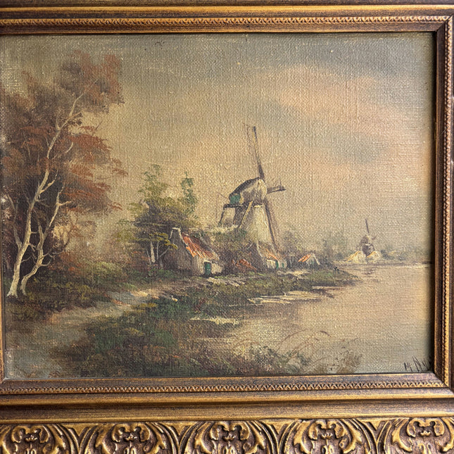 Traditional Landscape Oil Painting "Thatched Cottage" Expressive Dutch Artwork Holland Art Shop
