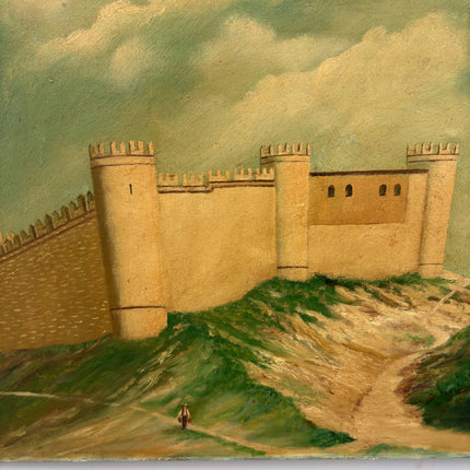 Elegant Landscape Oil Painting "Sandstone Castle" Handcrafted Artwork Holland Art Shop