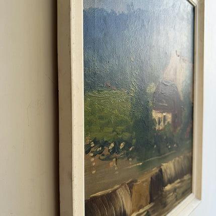 Refined Landscape Oil Painting "Thatched Roof" Original Art Holland Art Shop