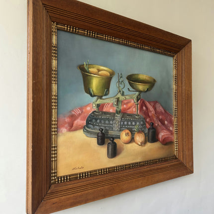 Traditional Still Life Oil Painting "Balance Scale" Elegant Opniuew Art Holland Art Shop