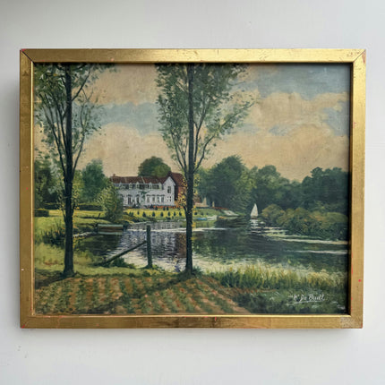 Timeless Scenery Oil Painting "White House" Vintage Artwork Holland Art Shop