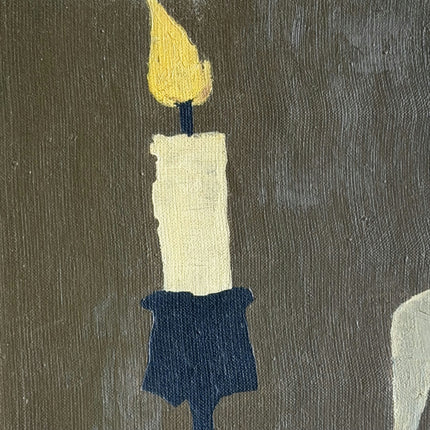 Detailed Still Life Oil Painting "Taper Candle" Elegant Art Holland Art Shop
