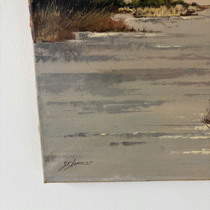 Handcrafted Animals Oil Painting "Pointing Dogs" Expressive Large Artwork Holland Art Shop