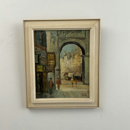 Elegant Cityscape Oil Painting "City Arch" Traditional Small Art Holland Art Shop