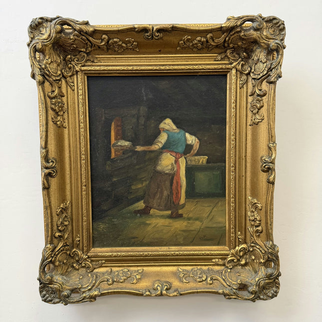 Refined Figurative Oil Painting "Baking Woman" Classic Art Holland Art Shop