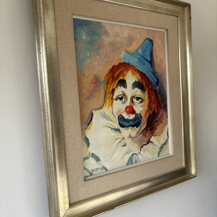 Expressive Portrait Oil Painting "Sad Clown" Traditional Large Art Holland Art Shop