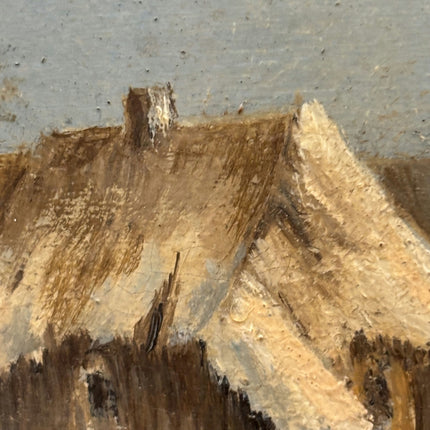 Original Winter Landscape Oil Painting "Gilded Frame" Classic Art Holland Art Shop