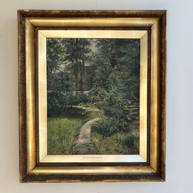 Original Landscape Oil Painting "Gilded Frame" Vintage Art Holland Art Shop