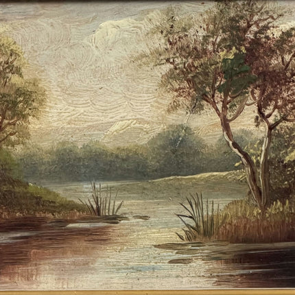 Elegant Landscape Oil Painting "Ornate Frame" Classic Small Artwork Holland Art Shop