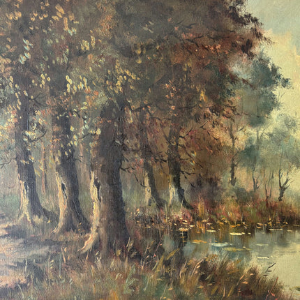 Detailed Interior Oil Painting "River Path" Timeless Large Artwork Holland Art Shop