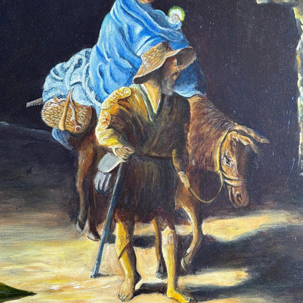 Big Art Maria Joseph Jesus Christ Mule Cave Christian Oil Painting Peter Maas - HollandArtShop