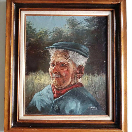 Big Sized Portrait Oil Painting Dutch Old Man expressive Art signed C. V. Kooten - HollandArtShop