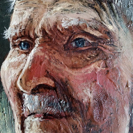 Big Sized Portrait Oil Painting Dutch Old Man expressive Art signed C. V. Kooten - HollandArtShop