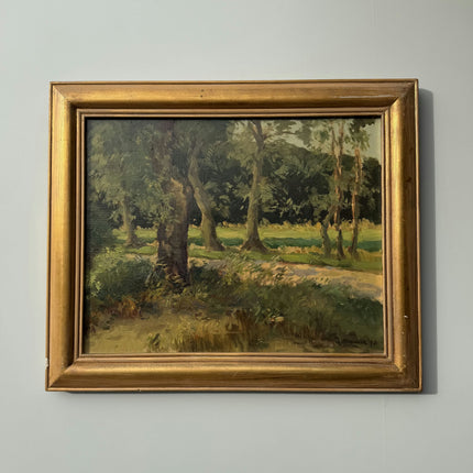 Authentic Landscape Oil Painting "Oak Trees" Traditional Artwork Holland Art Shop