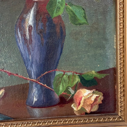 Expressive Floral Still Life Oil Painting "Blue Vase" Original Artwork Holland Art Shop