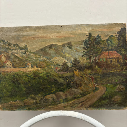 Timeless Landscape Oil Painting "Country Path" Vintage French Artwork Holland Art Shop