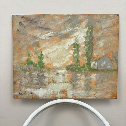Rustic Landscape Oil Painting "Abstract Canvas" Original Art Holland Art Shop