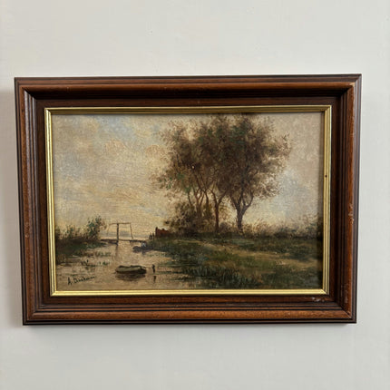 Rustic Seascape Oil Painting "Framed Painting" Expressive Small Artwork Holland Art Shop