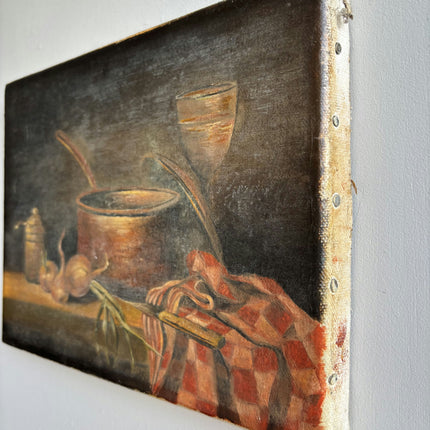 Detailed Still Life Oil Painting "Copper Pot" Refined Small Art Holland Art Shop
