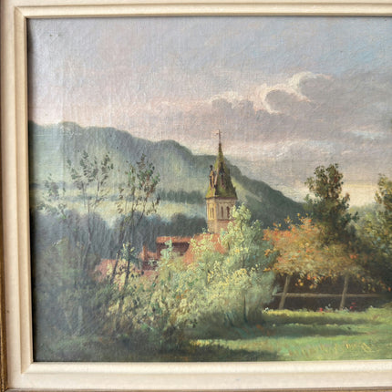 Timeless Landscape Oil Painting "Church Steeple" Refined Art Holland Art Shop
