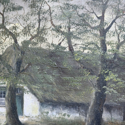 Expressive Farm Oil Painting "Thatched Cottage" Detailed Artwork Holland Art Shop
