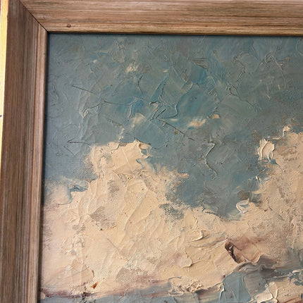 Authentic Landscape Oil Painting "Wooden Frame" Original Large Art Holland Art Shop