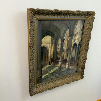 Refined Church Interior Oil Painting "Church Interior" Timeless Large Art Holland Art Shop