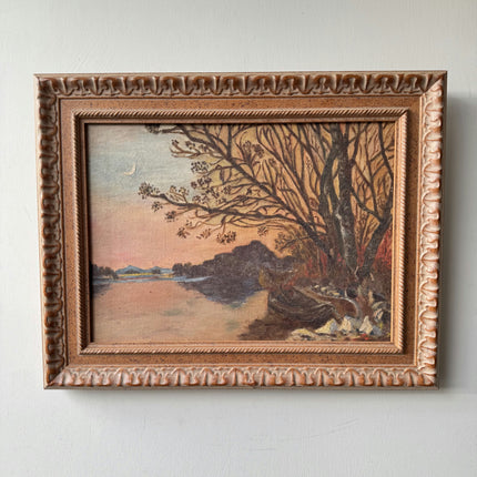 Handcrafted Landscape Oil Painting "Lone Tree" Original Artwork Holland Art Shop