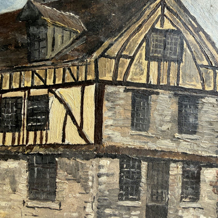 Classic Cityscape Oil Painting "Half-Timbered House" Traditional Artwork Holland Art Shop
