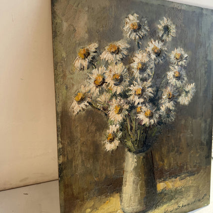 Timeless Still Life Oil Painting "Daisy Bouquet" Vintage Art Holland Art Shop