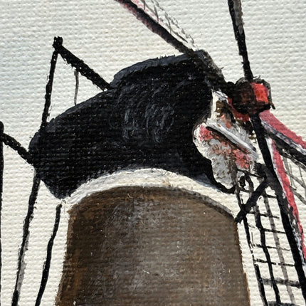 Elegant Landscape Oil Painting "Canvas Back" Expressive Small Art Holland Art Shop