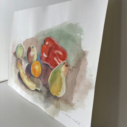 Timeless Still Life Aquarel "Red Pepper" Original Artwork Holland Art Shop