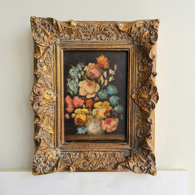 Timeless Still Life Oil Painting "Ornate Frame" Classic Small Artwork Holland Art Shop