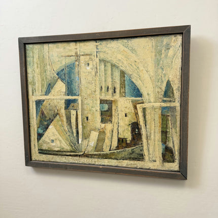 Refined Cityscape Oil Painting "Coastal Cliff" Traditional Artwork Holland Art Shop
