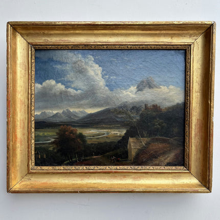 19th Century Antique Landscape Oil Painting "Gold Frame" Art Holland Art Shop