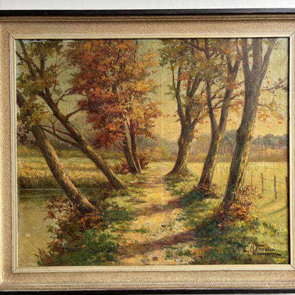 Original Landscape Oil Painting "Autumn Trees" Handcrafted Artwork Holland Art Shop