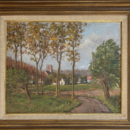 Elegant Landscape Oil Painting "Row Of Trees" Traditional Artwork Holland Art Shop