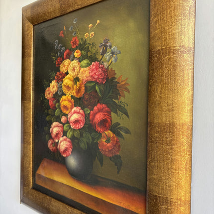 Elegant Floral Still Life Oil Painting "Floral Bouquet" Handcrafted Artwork Holland Art Shop