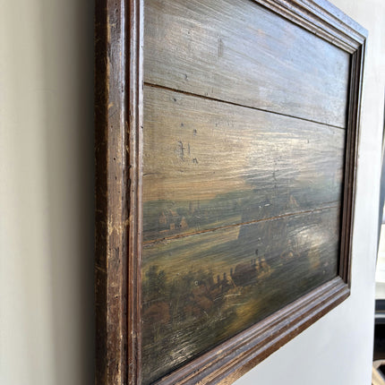 Traditional Landscape Oil Painting "Rowboat Couple" Handcrafted Art Holland Art Shop