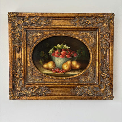 Fine Oil Painting Still Life "Fruit Bowl Arrangement" Authentic Small Artwork Holland Art Shop