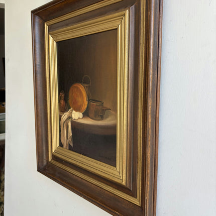 Elegant Still Life Oil Painting "Brass Pan" Traditional Artwork Holland Art Shop