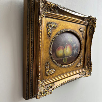 Vintage Still Life Oil Painting "Gilded Frame" Handcrafted Small Artwork Holland Art Shop