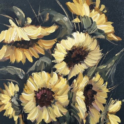 Traditional Flowery Still Life Oil Painting "Sunflower Vase" Large Artwork Holland Art Shop